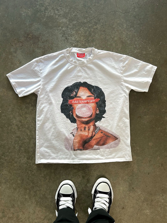 White Rihanna Graphic Shirt